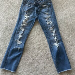 American Eagle Stretch Ripped Jeans